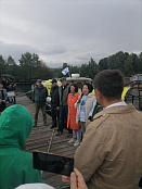 Выпуск молоди сибирского осетра  байкальской популяции